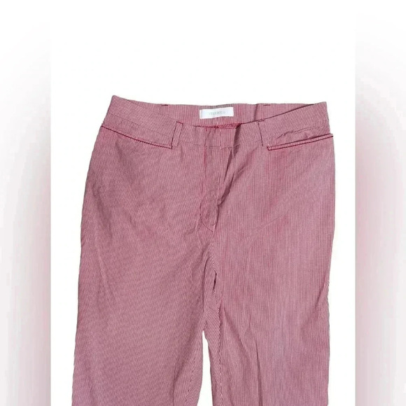 PESERICO Red and White Capri Cropped Pants Size 6 - Picture 2 of 5